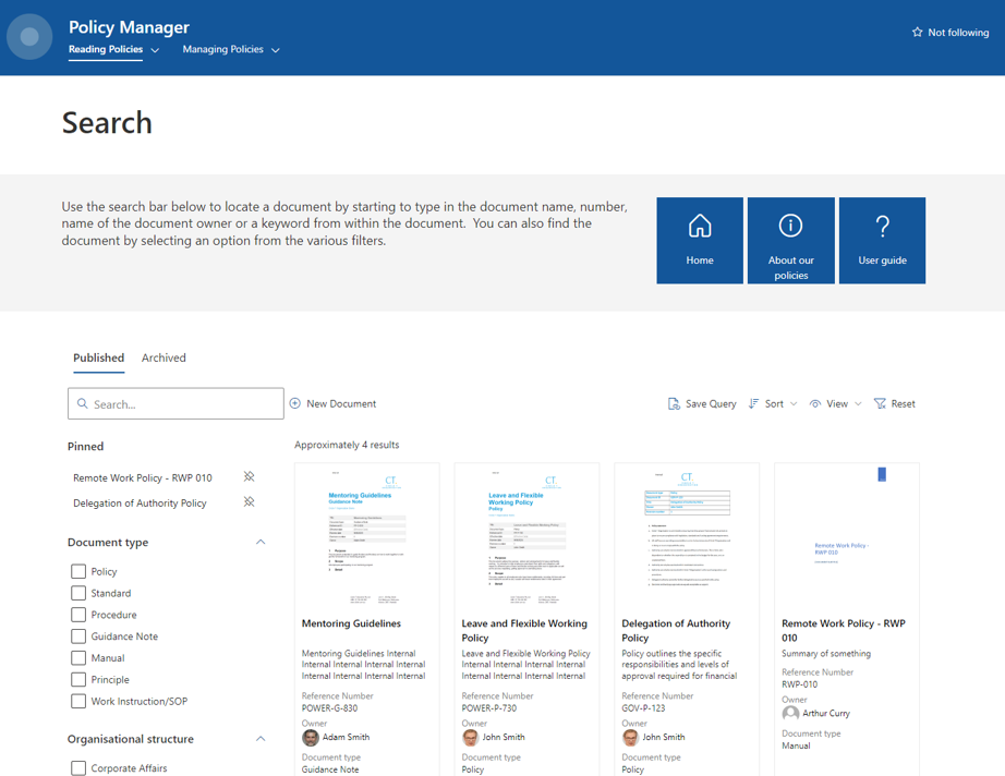Policy Manager screenshot 2